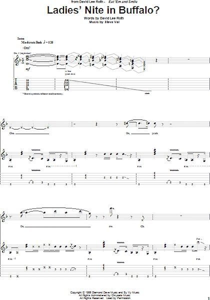 open zoom image for Ladies' Nite In Buffalo? - Guitar TAB, New, Main