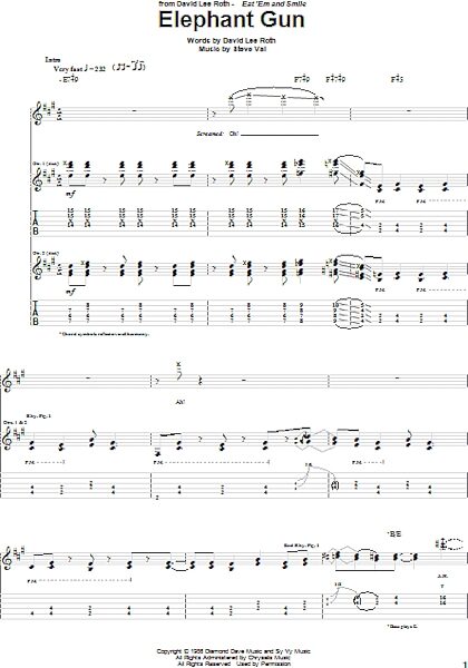 open zoom image for Elephant Gun - Guitar TAB, New, Main