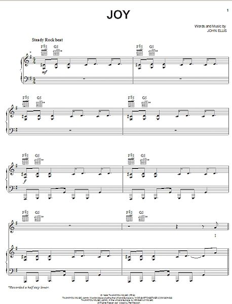 open zoom image for Joy - Piano/Vocal/Guitar, New, Main