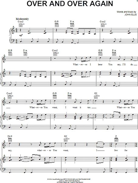 open zoom image for Over And Over Again - Piano/Vocal/Guitar, New, Main