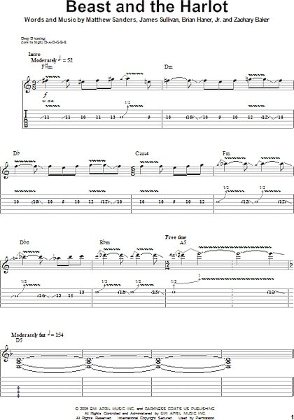 open zoom image for Beast And The Harlot - Guitar Tab Play-Along, New, Main