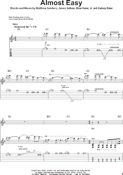 open zoom image for Almost Easy - Guitar Tab Play-Along, New, Main