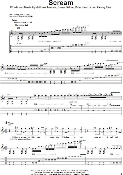open zoom image for Scream - Guitar Tab Play-Along, New, Main