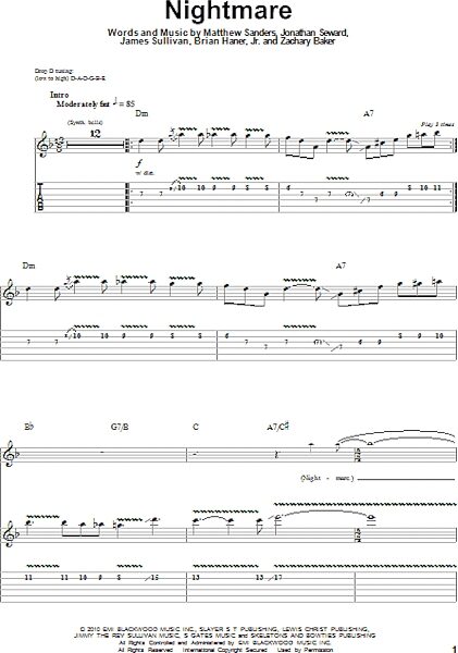 open zoom image for Nightmare - Guitar Tab Play-Along, New, Main