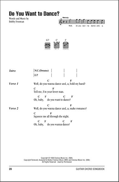 open zoom image for Do You Want To Dance? - Guitar Chords/Lyrics, New, Main