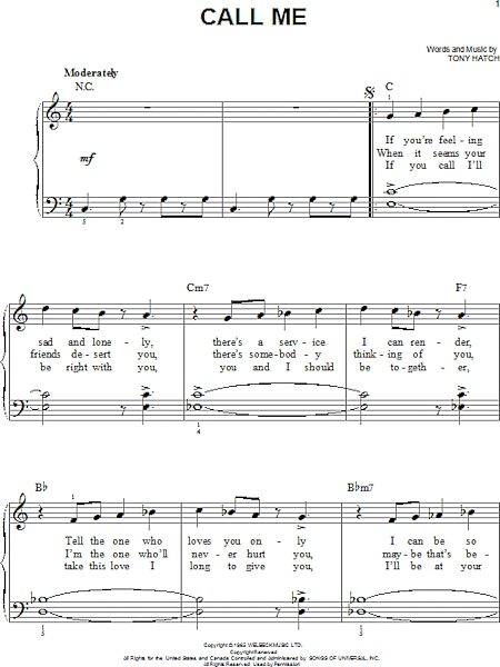 open zoom image for Call Me - Easy Piano, New, Main