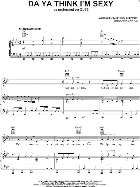 open zoom image for Da Ya Think I'm Sexy - Piano/Vocal/Guitar, New, Main