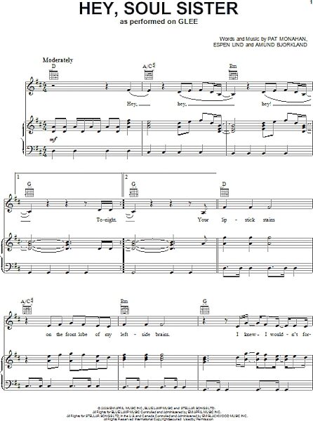 open zoom image for Hey, Soul Sister - Piano/Vocal/Guitar, New, Main