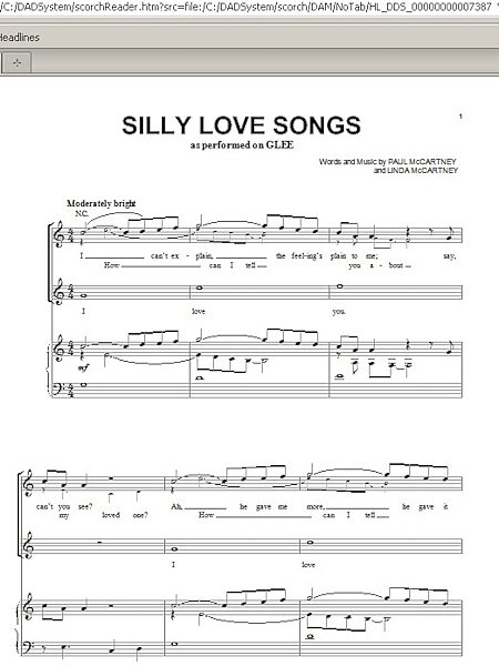 open zoom image for Silly Love Songs - Piano/Vocal/Guitar, New, Main