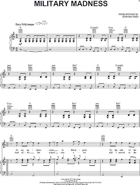 open zoom image for Military Madness - Piano/Vocal/Guitar, New, Main