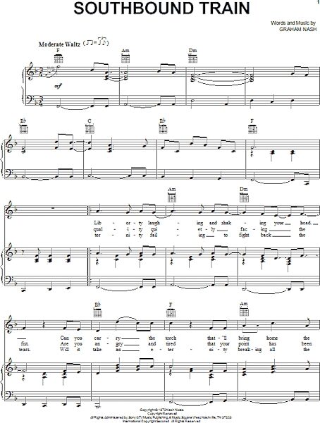 open zoom image for Southbound Train - Piano/Vocal/Guitar, New, Main
