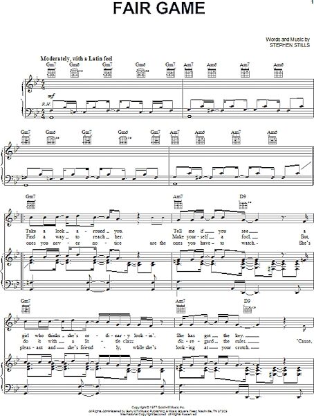 open zoom image for Fair Game - Piano/Vocal/Guitar, New, Main