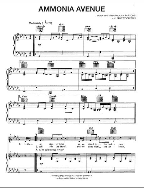 open zoom image for Ammonia Avenue - Piano/Vocal/Guitar, New, Main