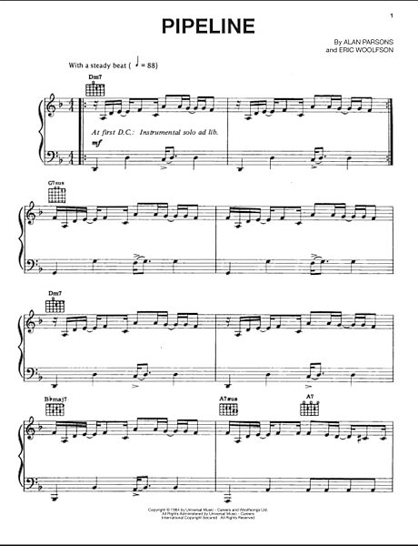open zoom image for Pipeline - Piano/Vocal/Guitar, New, Main