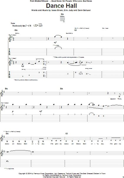 open zoom image for Dance Hall - Guitar TAB, New, Main