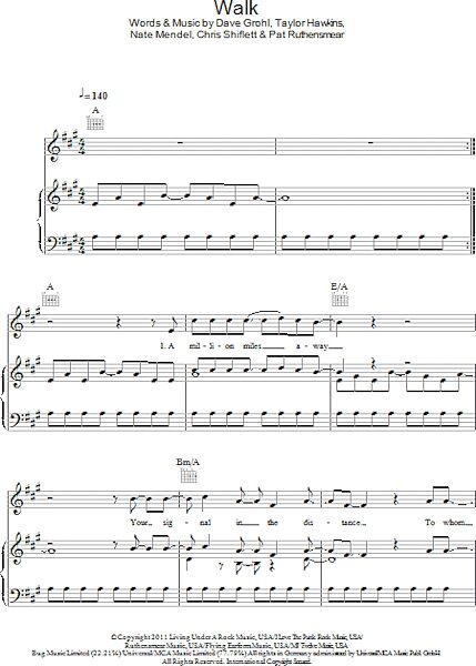 open zoom image for Walk - Piano/Vocal/Guitar, New, Main