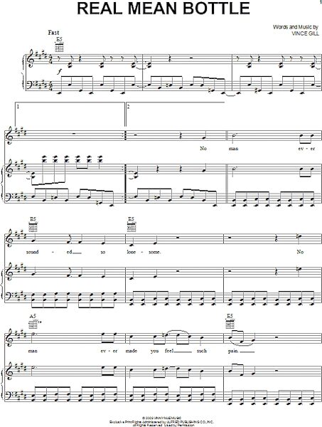 open zoom image for Real Mean Bottle - Piano/Vocal/Guitar, New, Main