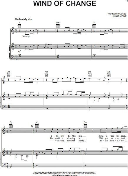open zoom image for Wind Of Change - Piano/Vocal/Guitar, New, Main