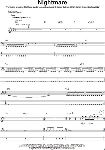 open zoom image for Nightmare - Bass Tab, New, Main