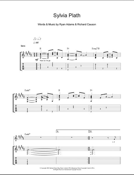 open zoom image for Sylvia Plath - Guitar TAB, New, Main