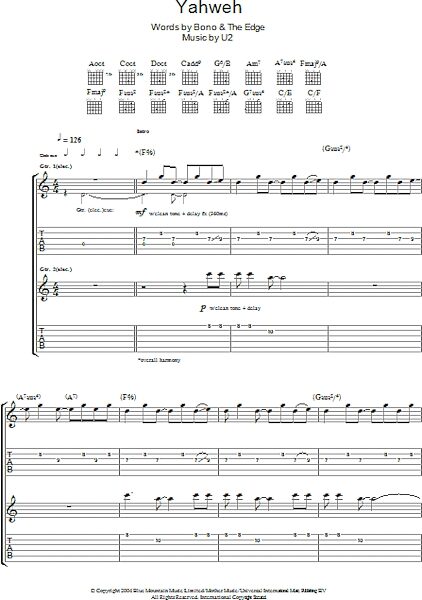 open zoom image for Yahweh - Guitar TAB, New, Main