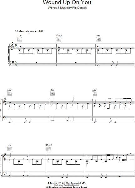 open zoom image for Wound Up On You - Piano/Vocal/Guitar, New, Main