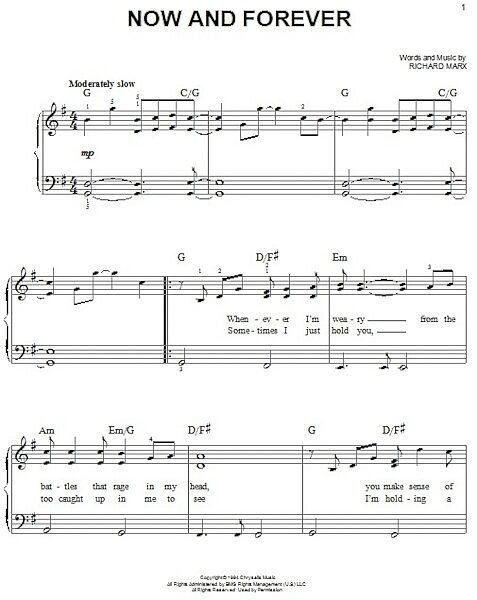 open zoom image for Now And Forever - Easy Piano, New, Main