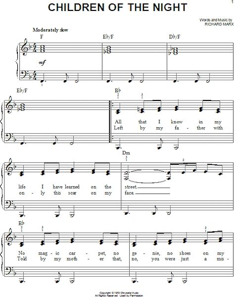 open zoom image for Children Of The Night - Easy Piano, New, Main