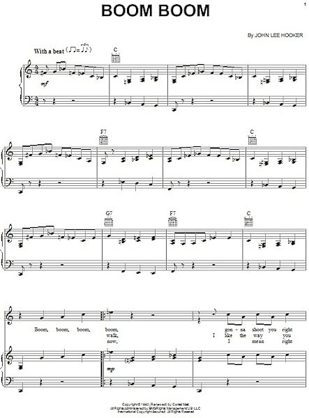 open zoom image for Boom Boom - Piano/Vocal/Guitar, New, Main