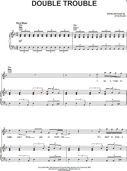 open zoom image for Double Trouble - Piano/Vocal/Guitar, New, Main