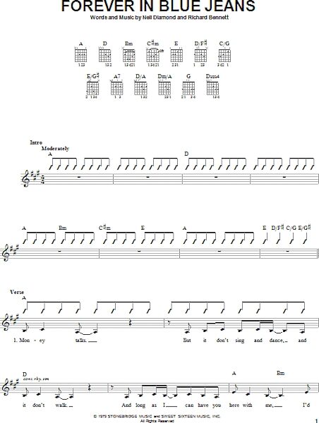 open zoom image for Forever In Blue Jeans - Easy Guitar, New, Main