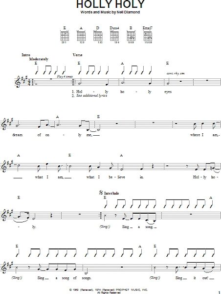 open zoom image for Holly Holy - Easy Guitar, New, Main