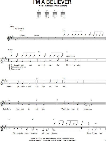 open zoom image for I'm A Believer - Easy Guitar, New, Main