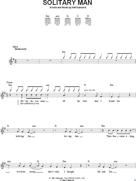 open zoom image for Solitary Man - Easy Guitar, New, Main