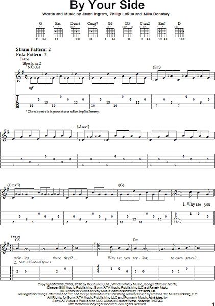 open zoom image for By Your Side - Easy Guitar with TAB, New, Main
