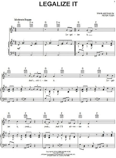 open zoom image for Legalize It - Piano/Vocal/Guitar, New, Main