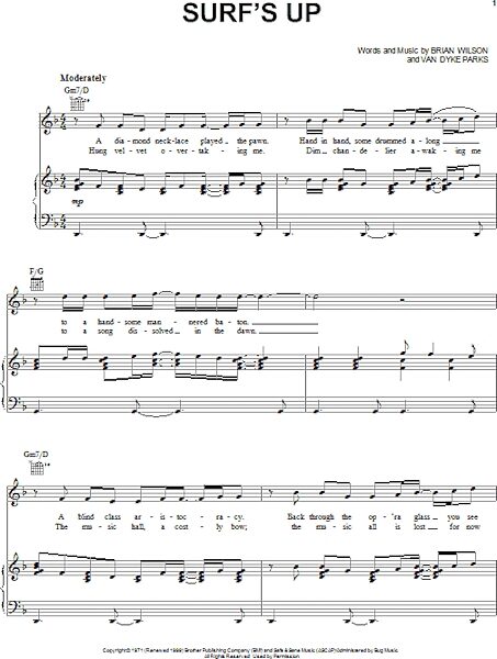 open zoom image for Surf's Up - Piano/Vocal/Guitar, New, Main