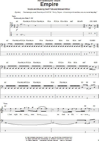 open zoom image for Empire - Bass Tab, New, Main
