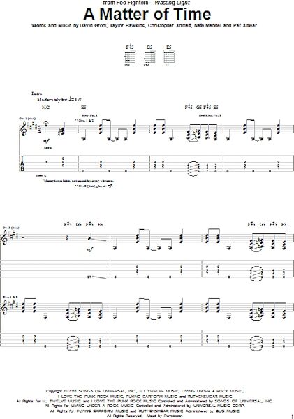 open zoom image for A Matter Of Time - Guitar TAB, New, Main