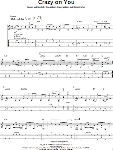 open zoom image for Crazy On You - Guitar Tab Play-Along, New, Main
