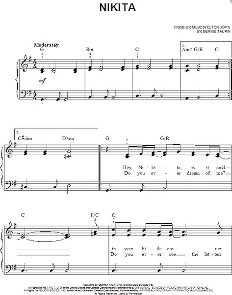 open zoom image for Nikita - Easy Piano, New, Main