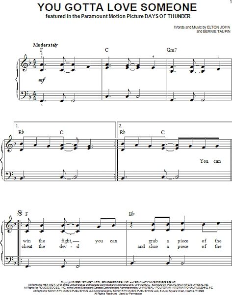 open zoom image for You Gotta Love Someone - Easy Piano, New, Main