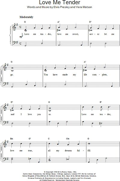 open zoom image for Love Me Tender - Easy Piano, New, Main