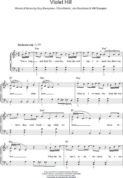 open zoom image for Violet Hill - Easy Piano, New, Main