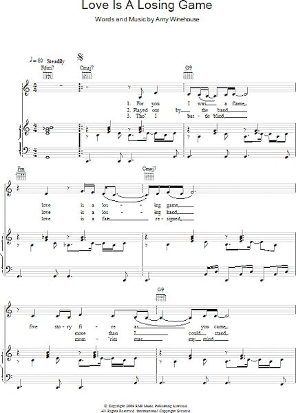 open zoom image for Love Is A Losing Game - Piano/Vocal/Guitar, New, Main