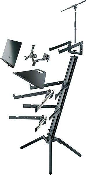 open zoom image for K&M Spider Pro Double-Tier Keyboard Stand, Action Position Back
