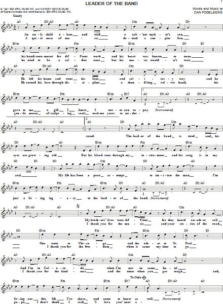 open zoom image for Leader Of The Band - Fake Book, New, Main