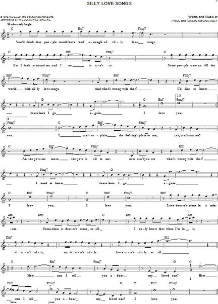 open zoom image for Silly Love Songs - Fake Book, New, Main