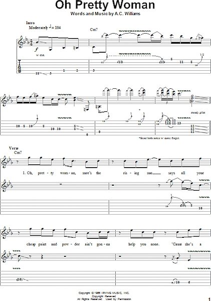 open zoom image for Oh Pretty Woman - Guitar Tab Play-Along, New, Main