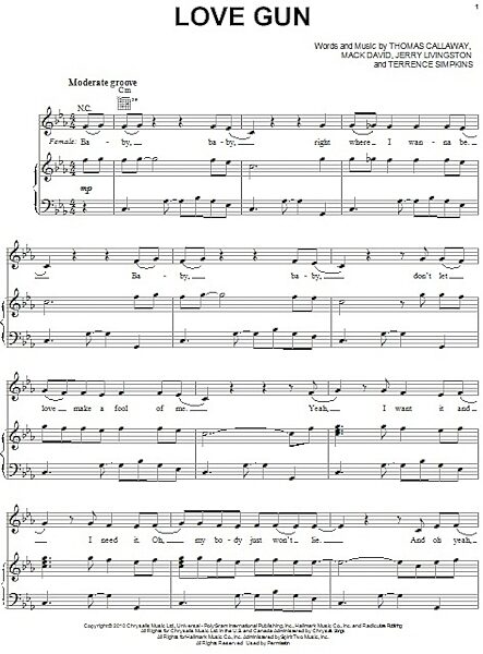 open zoom image for Love Gun - Piano/Vocal/Guitar, New, Main